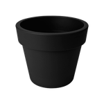 green basics top planter 23cm living noir